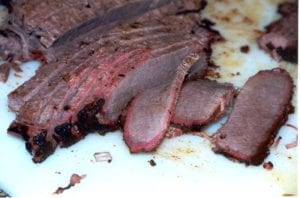 Sliced brisket flat