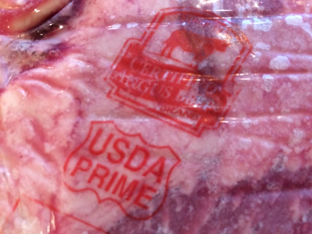 USDA Prime grade shield mark