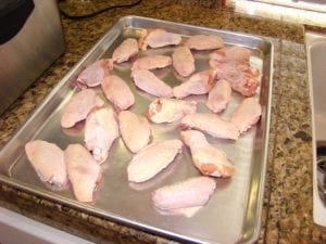 First and second section chicken wings