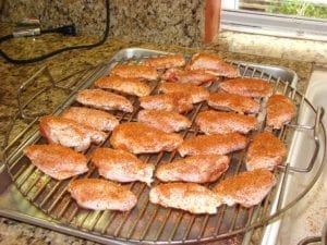 Rubbed chicken wings