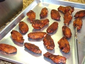 Chicken wings after 2 hours of cooking