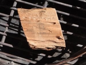 One chunk of apple smoke wood