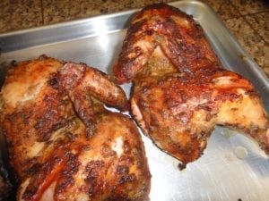 Resting Cornell chicken