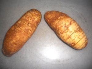 Potatoes cut into 1/4-inch slices
