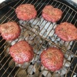 Finishing burgers over direct heat