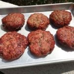 Finished burgers