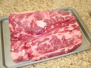 Bottom side of chuck roll