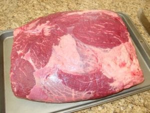 Top side of chuck roll