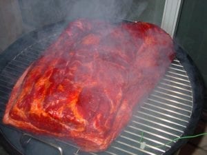 Rubbed chuck roll goes into the WSM