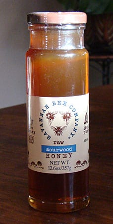 Jar of sourwood single-flower honey