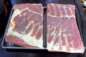 Pork belly after rinsing