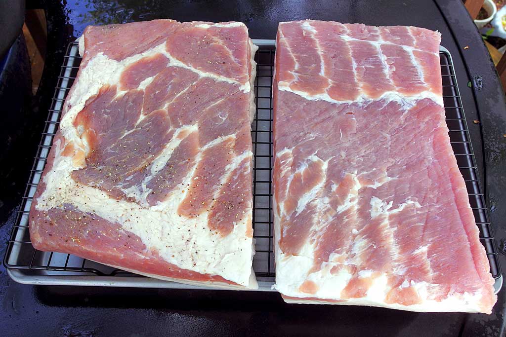Pork belly after rinsing