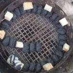 Setting up a briquet snake for cold-smoking
