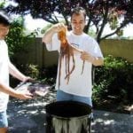 Geoff & Kevin load the octopus into the WSM