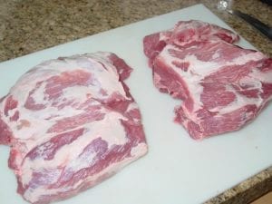 Trimmed boneless pork butts