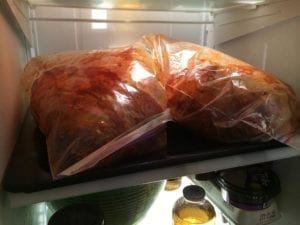 Refrigerating pork butts overnight