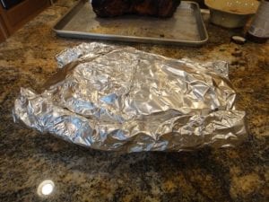 Folding edges to make a tight foil package