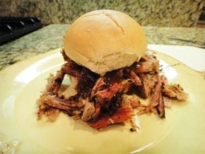Overstuffed pork slider