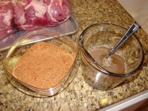 Rub and injection solution prepared and ready for use