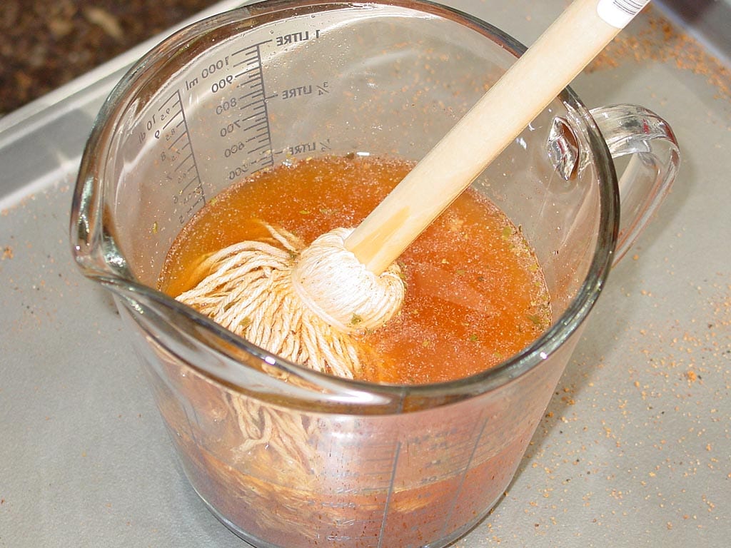 Vinegar-based mop for basting
