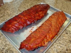 Wet ribs (left) vs. dry ribs (right)