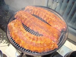 Ribs go into the WSM