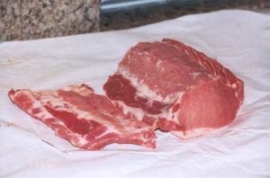 Bones cut from loin