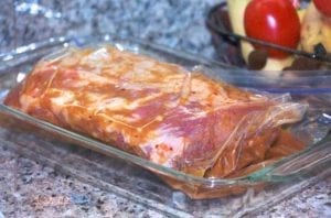 Orange juice marinade loin