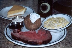 Prime rib dinner