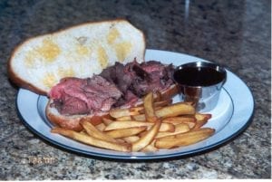 Prime rib sandwich