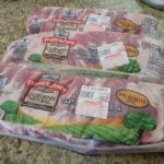St. Louis style spareribs in Cryovac packaging