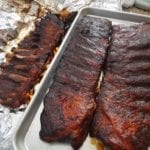 Spareribs after cooking 1.5 hours in foil