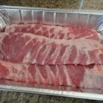 Spareribs in foil pan