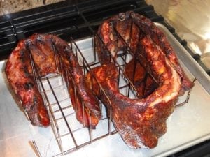 Spareribs after 2.5 hours of cooking