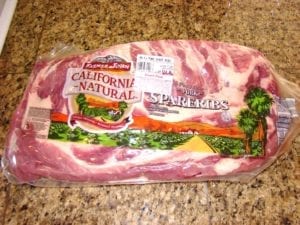 Spareribs in Cryovac
