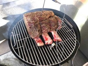 Roast goes into the WSM