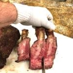 Slicing bones into individual ribs