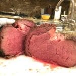 Interior view of cooked standing rib roast