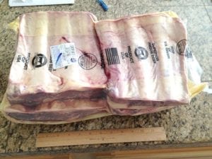 About 22 pounds of Beef Plate Short Ribs