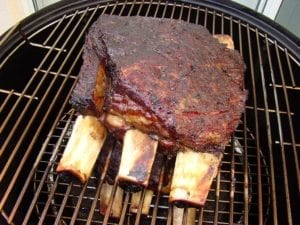 Short ribs during final hour of cooking