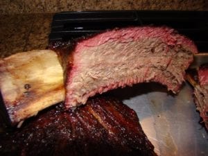 Moist, tender short rib with great smoke ring