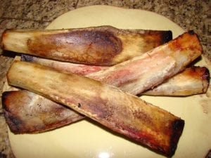 Meat pulls cleanly off the very large bones
