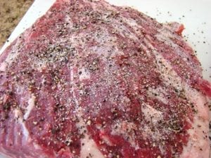 Close-up view of rub