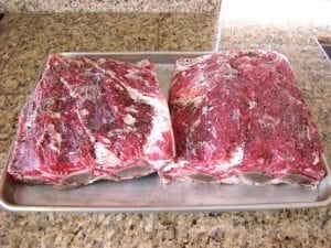 Ribs after being refrigerated overnight