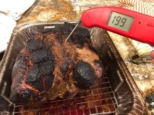 Pork butt hits target internal temperature