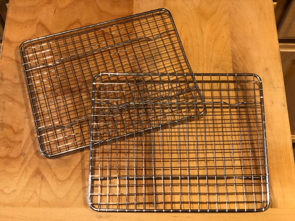 Two small wire cooling racks
