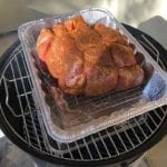 Larger pork butt on top cooking grate
