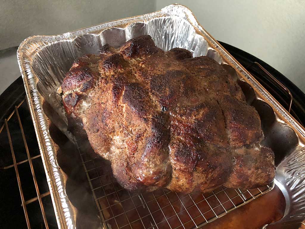 Pork Butts In Foil Pans - The Virtual Weber Bullet