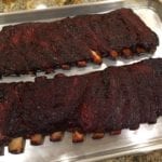 Two slabs of leftover spareribs