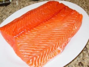 Fresh, wild King salmon center-cut fillet